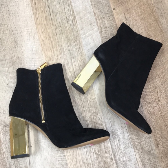 Michael Kors Gold Platform Heel Petra 